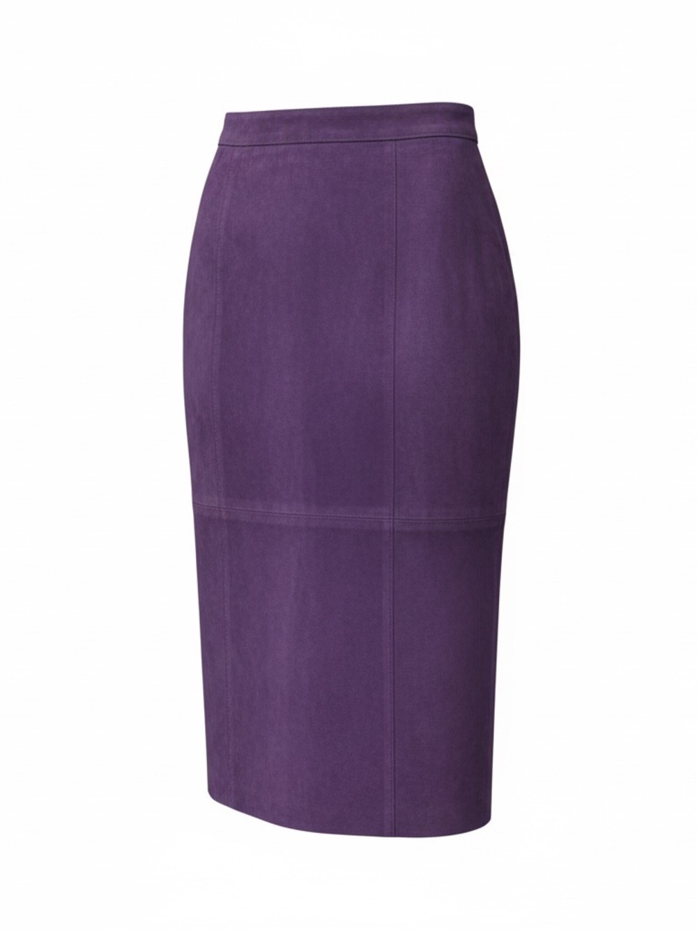 Vintage Fairweather 80sTailored Purple Suede Pencil Skirt